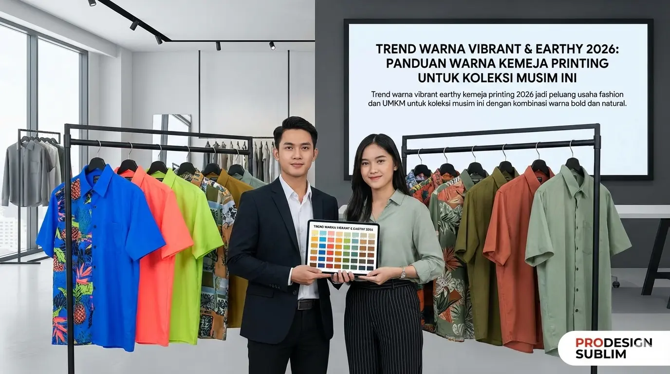 Trend Warna Vibrant & Earthy 2026 Panduan Warna Kemeja Printing untuk Koleksi Musim Ini