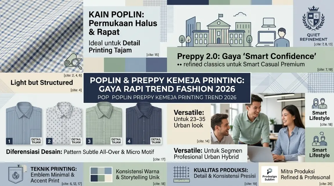 Poplin & Preppy Kemeja Printing Gaya Rapi yang Sedang Naik di Tren Fashion 2026
